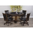 thumbnail image 5 of Home Square Game and Dining Table Set with Gaming Table and 4 Chairs in Tobacco, 5 of 20
