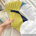 thumbnail image 4 of Twin Sze Fitted Sheet Set - Yellow Geometric 2 Piece Bedding Sets 16" Deep Pocket Fitted Sheet with 1 Pillowcase, Middle Century Modern Abstract Art Brushed Microfiber Hotel Luxury Bed Sheets, 4 of 9