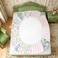 thumbnail image 4 of Manfei Boho Paisley Fitted Sheet Queen 3-Piece,Floral Plaid Dots Stripes Bedding,1 Fitted Sheet and 2 Pillowcases, 4 of 6