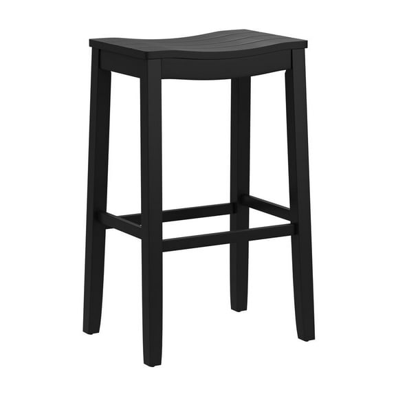 Woven Paths Fiddler Backless Wood Bar Height Stool, Multiple Colors