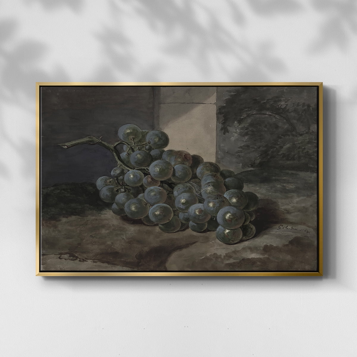 Vintage Botanical Print-XLIII By Wexford Home Framed in Gold Wood Gallery Wrapped Canvas 25 in. x 37 in.