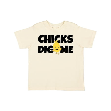 

Inktastic Chicks Dig Me with Bow Tie Gift Toddler Boy Girl T-Shirt