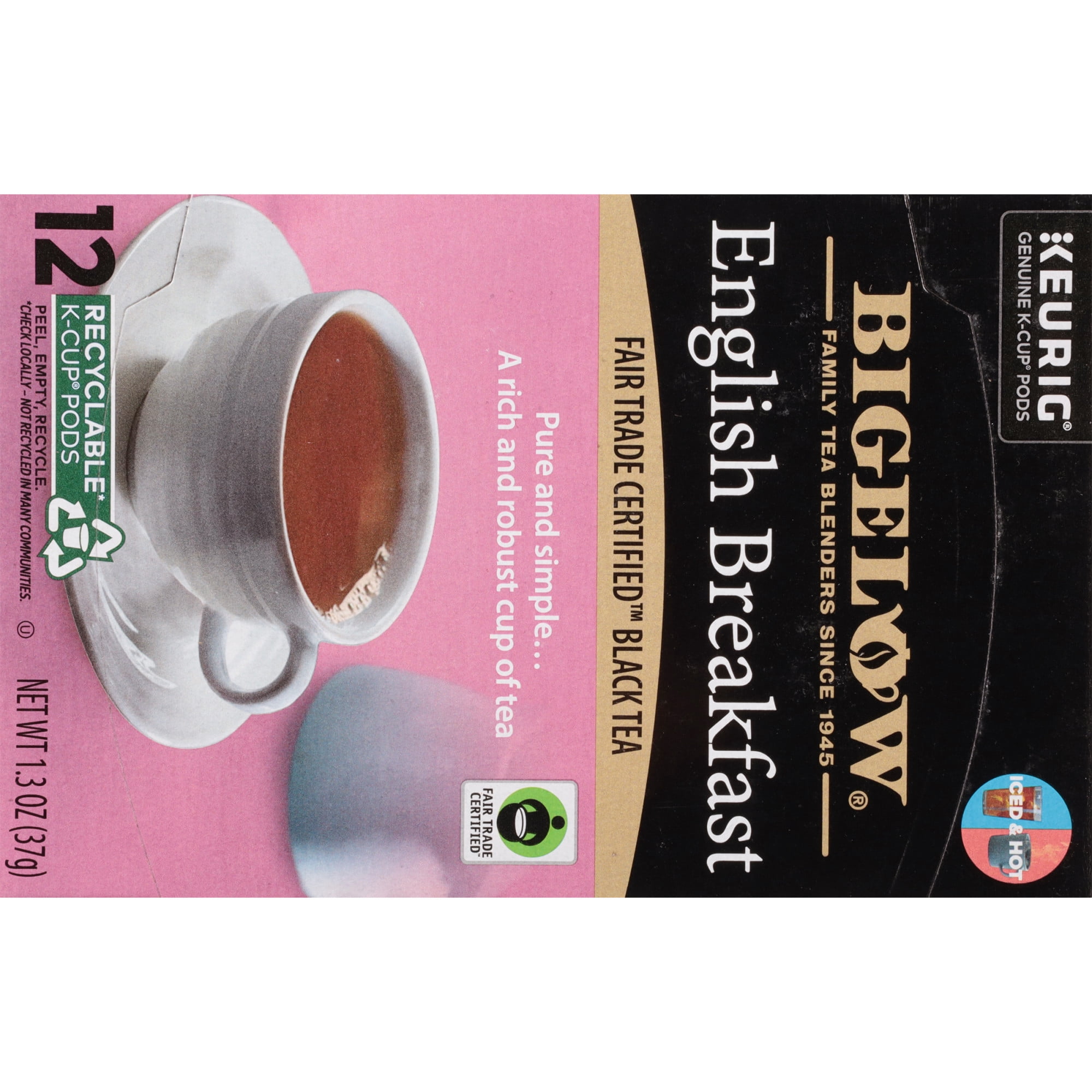 Bigelow English Breakfast, Black Tea Keurig K-Cup Tea Pods, 12 Count