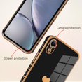 thumbnail image 2 of Compatible with iPhone XR Case Love Heart Plating Electroplate Luxury Elegant Case Camera Protector Soft TPU Shockproof Four Corner Back Cover iPhone XR Case -Black, 2 of 10