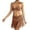 Brown, variant on Huowey Hand Crocheted Women 2PCS Set Patchwork Fringe Bikini Tops And Skirt Outfit Boho Bathing Suit Honeymoon Cruise Trendy Wear
