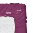 thumbnail image 2 of Clara Clark 6 Piece 1800 Microfiber Collection Bed Sheet Set, Deep Pockets Fitted Sheet, Full, Magenta, 2 of 4