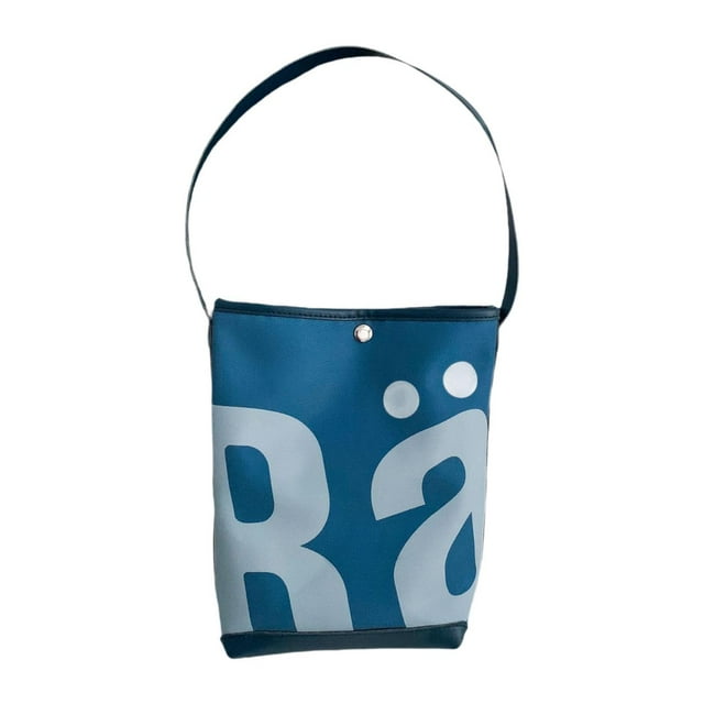 Bolso de mujer ligero tipo hobo, moderno, de piel sintética, tipo cartera, tipo sobre. Azul