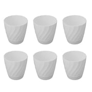 Plant Pots with Drainage, 6Pcs Plastic Planter Gardening Flower Pot Plant Container Planting Container for Home Balcony Garden