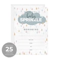 thumbnail image 2 of Raindrops Baby Sprinkle Invitations / 25 Fill In Baby Shower Cloud Invites / 5" x 7" Flat Modern Rainbow Baby Shower Party Invitation / Made In The USA, 2 of 6