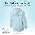thumbnail image 6 of Disney Frozen Toddler Girls' Hooded Zip-Up Rain Jacket Elsa Ice Blue, 6 of 7