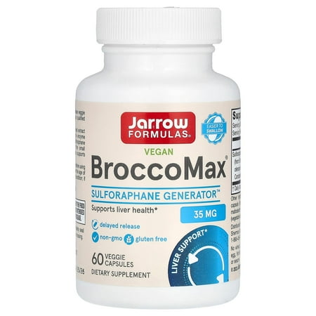 Jarrow Formulas BroccoMax, Supports Liver Health, 60 Delayed Veggie Caps