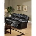 thumbnail image 2 of Highly Plush Hardwood, Metal & Bonded Leather Recliner Sofa, Black, 2 of 2