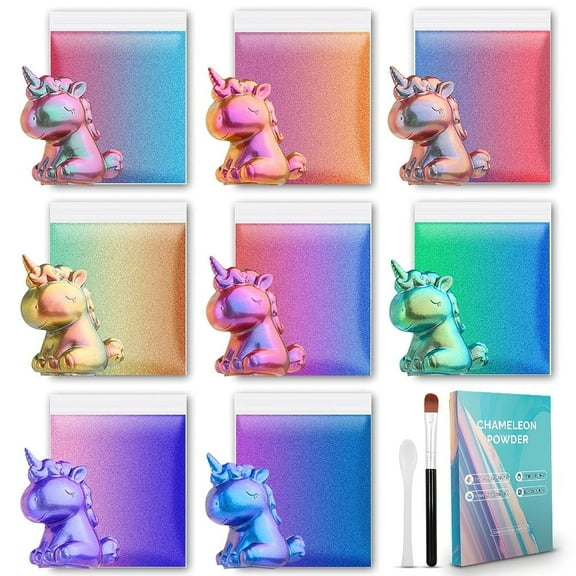 JANCHUN Epoxy Resin 11.8 OZ Starter Kit, Resin Epoxy Comes with Coaster Silicone Molds Gold Flakes Glitter Color Pigments, Mixing Tools, Gloves