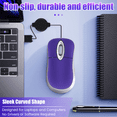 thumbnail image 4 of Mini USB Wired Mouse Retractable Tiny Small 1600 DPI Optical Compact Travel Mice for 98 2000 XP Vista Version, 4 of 9