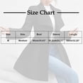 thumbnail image 3 of Wool Coats For Women Mid Length Fall Winter Trendy Slim Fit Wool Coat Lapel Collar Open Front Overcoat With Pocket, 3 of 9