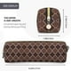 thumbnail image 3 of Easygdp Brown Gold Grid para Estuche de Lápices de Cuero, Estuche de Papelería de Cuero, Estuche de Gran Capacidad con Cremallera, 3 of 7