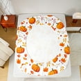 thumbnail image 5 of Castle Fairy Orange Pumpkin 4 Pieces Queen Sheet Sets,Autumn Fall Ultra Soft Flat Sheet,Tree Leaves Queen Fitted Sheet,Luxury Teenagers Bedroom Decor, 5 of 7