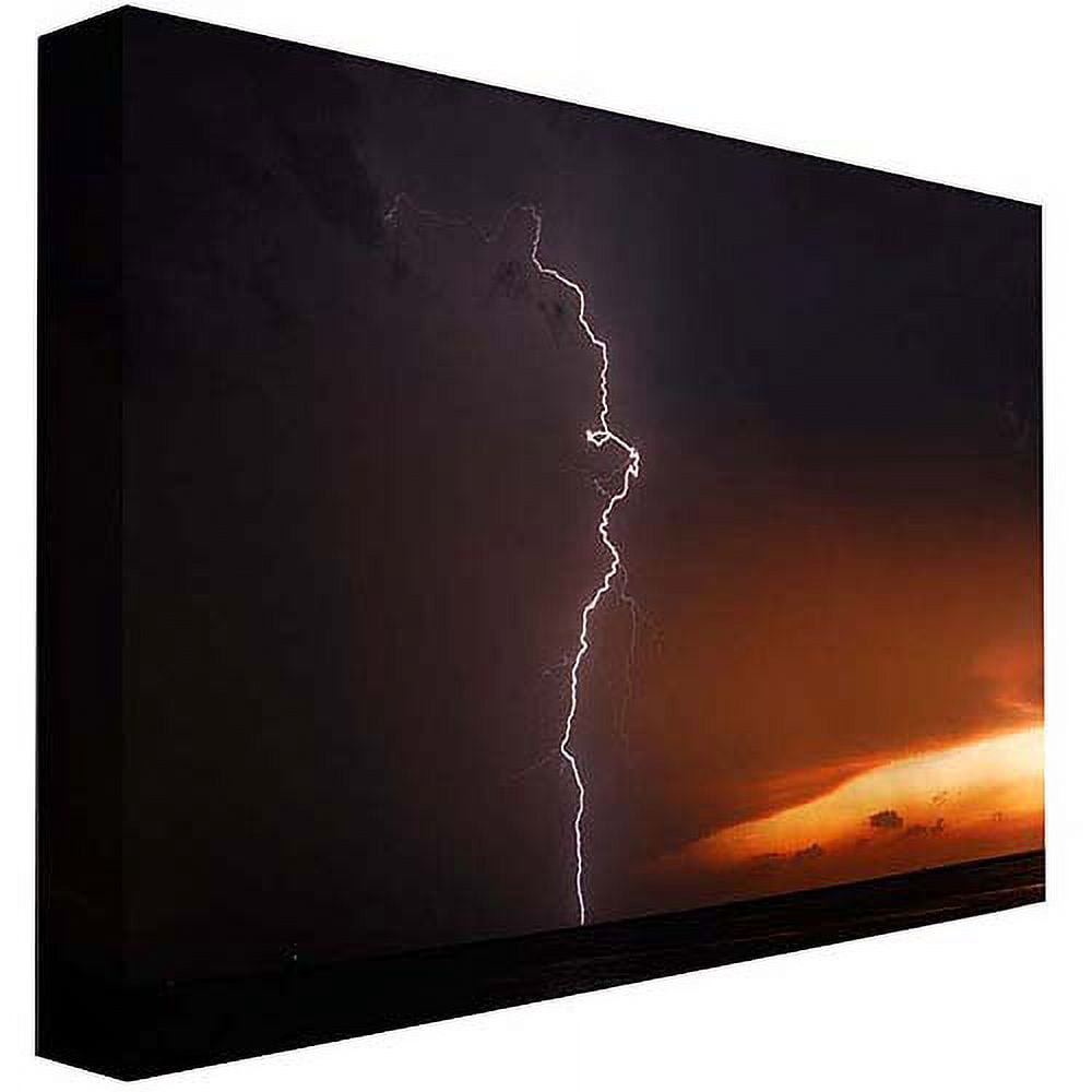 Trademark Art "Lightning Sunset V" Canvas Art by Kurt Shaffer