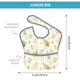 thumbnail image 4 of Zufioo Gold Christmas Tree Print Toddler Adjustable Waterproof Bib, 11.6x15 Inch Feeding Bib Suitable for 6-24 Month Babies, 4 of 8