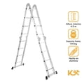 thumbnail image 2 of Escalera Multiposiciones De Aluminio 4.5 Metros 16 Peldaños, 2 of 9