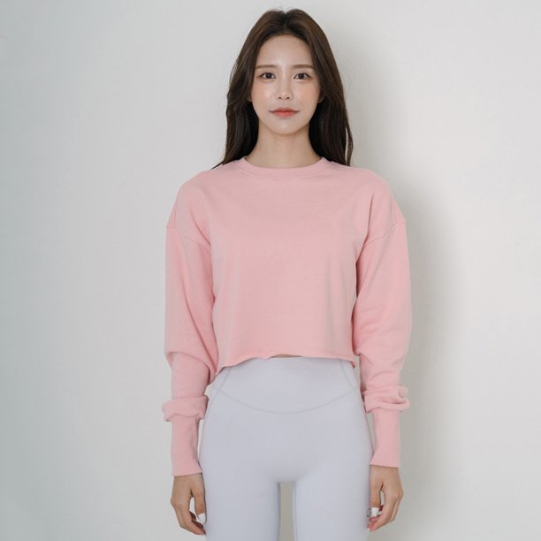Ropa de yoga y fitness de otoño e invierno, suéter corto deportivo informal para mujer, absorción de humedad y sudor para mujer