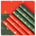 thumbnail image 3 of Papel de regalo de Navidad impermeable Papel de regalo de manzana de Nochebuena Papel de regalo de ramo, 3 of 4