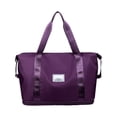 thumbnail image 2 of Deep Purple Large Utility Tote Bag, Waterproof Lightweight Travel Bag, Spacious Weekender Duffel Tote for Overnight Trip Gym Vacation, 1 Pack, 2 of 6