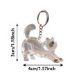 thumbnail image 2 of Cat-Shaped Pet Hair Memorial Keychain, Fillable Transparent Keepsake Charm for Cat Lovers, Sympathy Gift for Pet Loss 2 Inch, 2 of 3