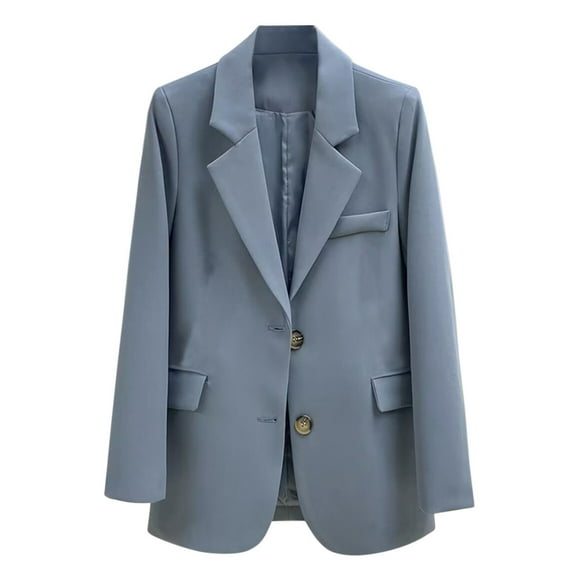 LYXSSBYX Blazers for Women Women Solid Long Sleeve Tops Cardigan Coat Pockets Long Pants Suit