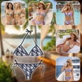 thumbnail image 6 of Women's Skull Floral Bikini, Gothic Pattern Print, Adjustable Triangle Top Tie Side Bottom, Summer Beach Swimwear, 6 of 6