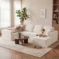 thumbnail image 3 of Homall 126" Modular Sectional Sofa U-Shaped Boneless No Assembly Required Cloud Couches with Deep Seat for Living Room, 3 of 8