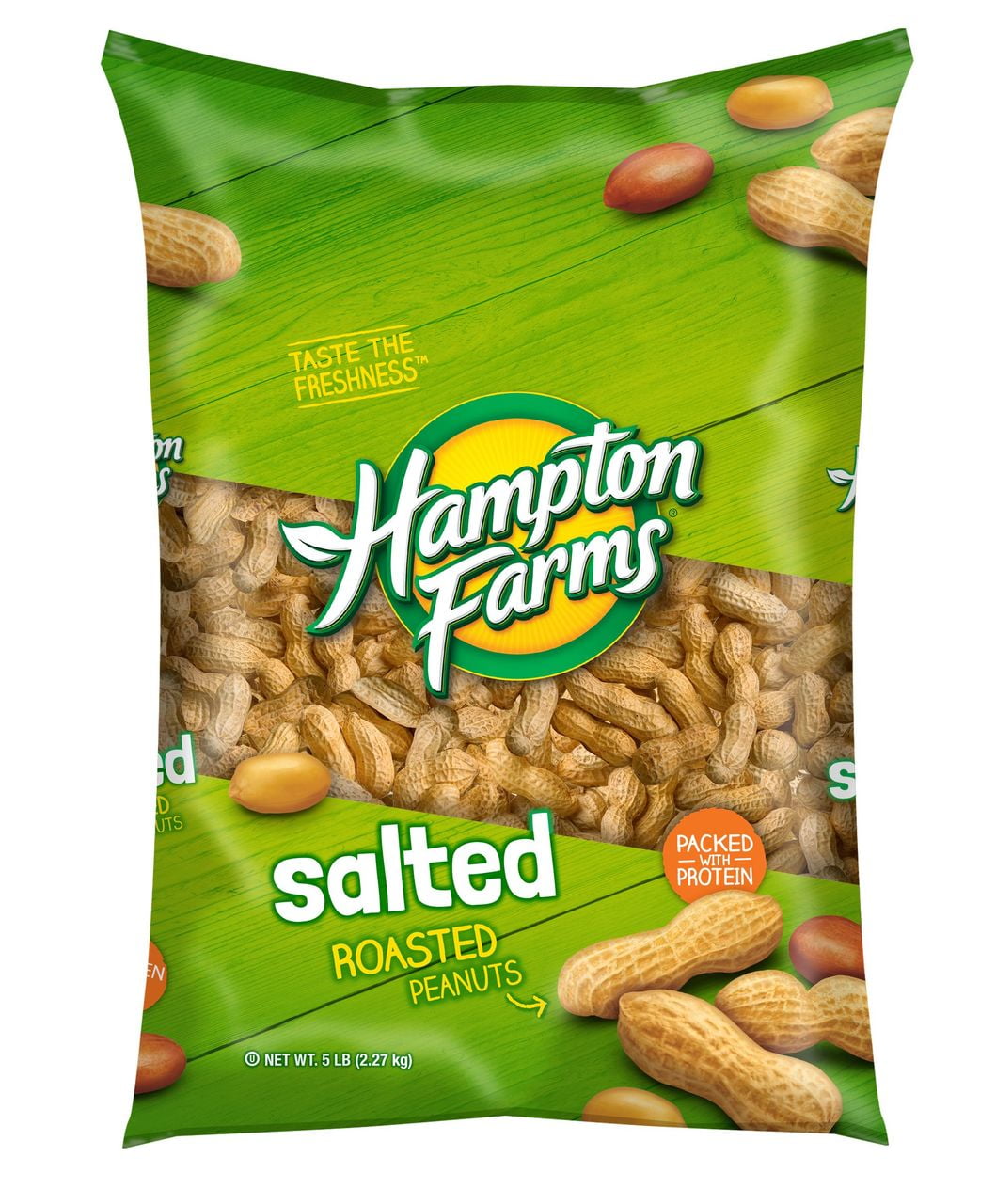 Product of Hampton Farms Salted Roasted InShell Peanuts 5 lbs.