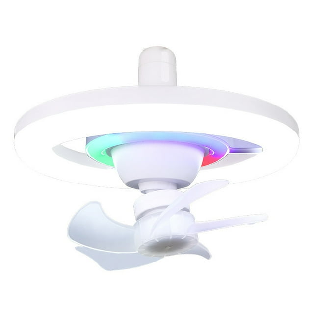 LED Fan Light 16 Colors Luminescent E27 Screw Head 360°