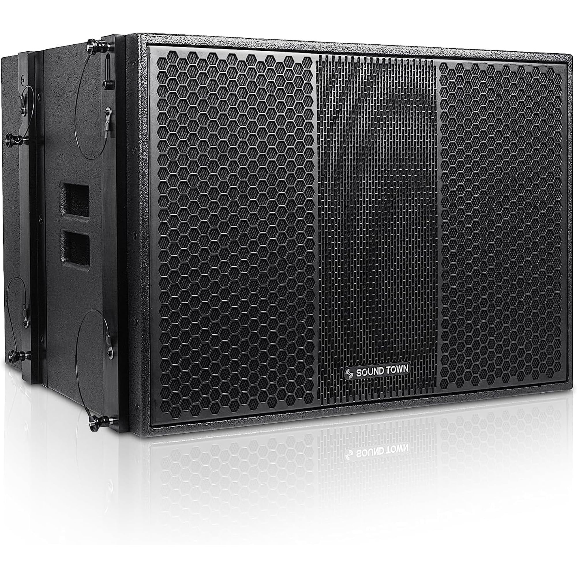 Sound Town ZETHUS Series 18” 1600W Powered Line Array Subwoofer, Black (ZETHUS-118SPW)