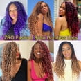 thumbnail image 4 of ZRQ 10 Inch Goddess Locs Crochet Hair, 8 Packs Ombre Boho Faux Locs With Curly End, Short Bohemian Locs Pre Looped Hippie Locs Crochet Soft Locs Curly Rive, 4 of 8