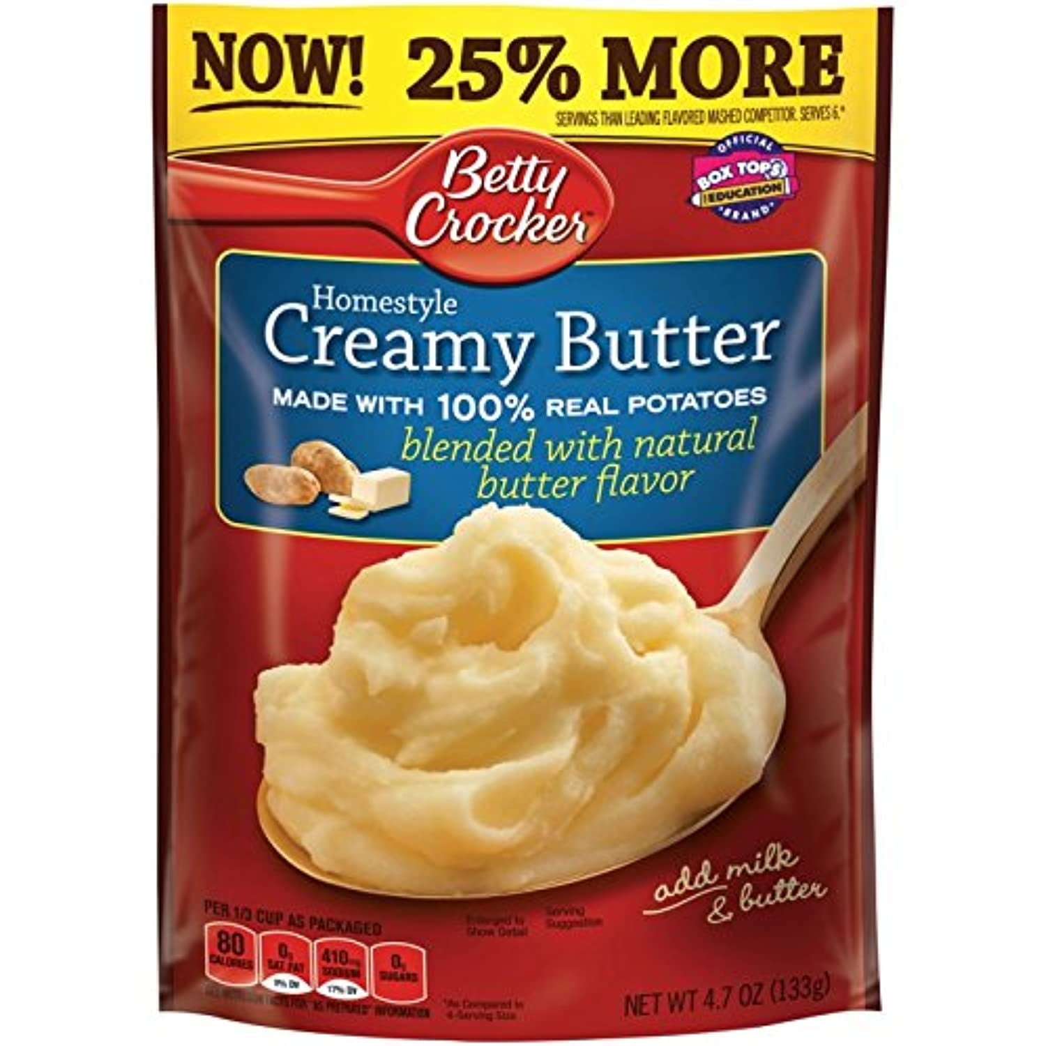 Betty Crocker Homestyle Creamy Butter Mashed Potatoes, 4.7 Oz