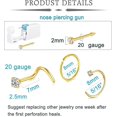thumbnail image 2 of shiyou-2pack Nose Piercing Kit Gold Nose Ring Piercing Kit Self Nose Piercing Kit at Home Nose Piercing Kit with Nose Rings Disposable Nose Piercing Gun Kit Silver Piercing Kit Nose Piercing Gun Kit, 2 of 4