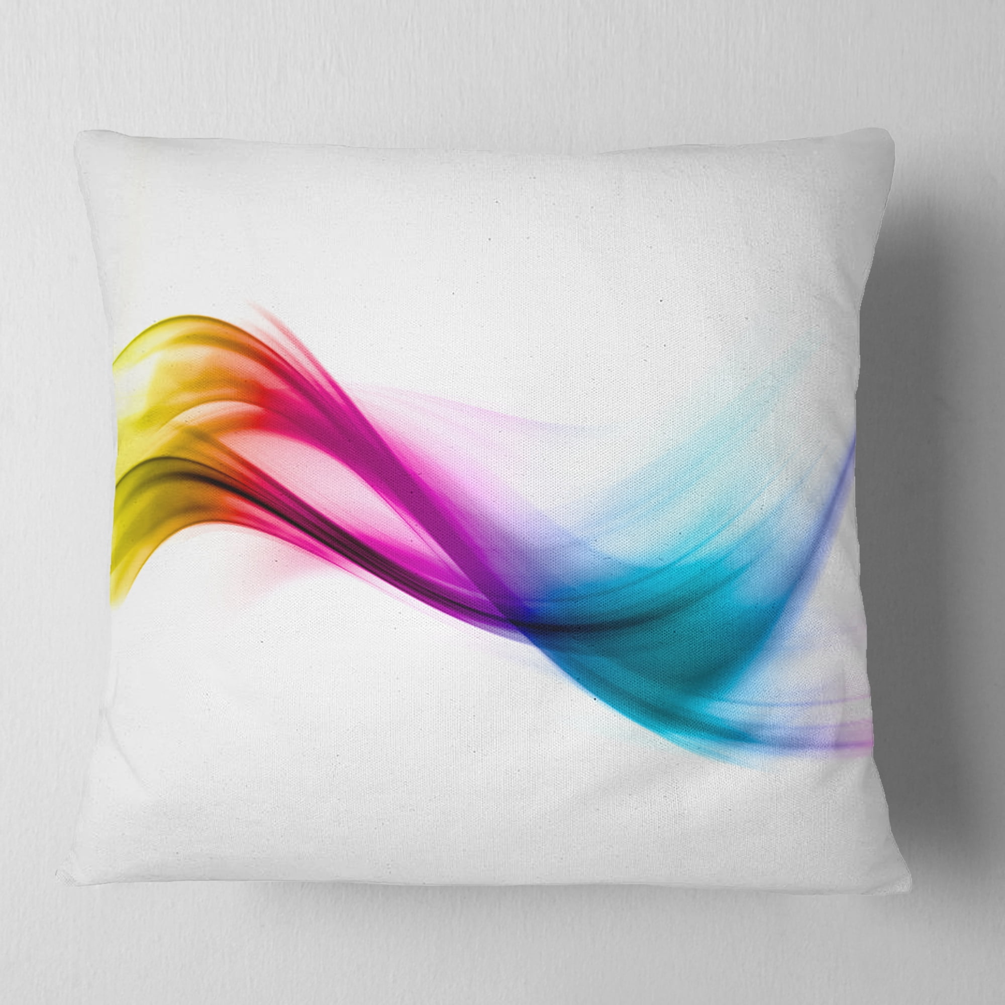 Designart Rainbow Abstract Pattern - Abstract Throw Pillow - 16x16
