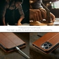 thumbnail image 5 of Wallet Case For iPhone 14 Pro Max, Case Wallet-High Quality Leather Magnetic Closure Case-RFID Blocking Card Holders-Shockproof TPU Shell Folio Cover Women Men For iPhone 14 Pro Max, Brown, 5 of 7