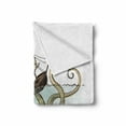 thumbnail image 2 of Kraken Soft Flannel Fleece Blanket, Octopus Sinking the Pirate Ships Greek Myth Fish Culture Cartoon Artwork Image, Cozy Plush for Indoor and Outdoor Use, 60" x 80", Tan Pale Green, by Ambesonne, 2 of 6