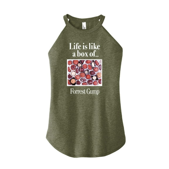 Forrest Gump - Life Is Like A Box Of Chocolates - Juniors High Neck Tank Top