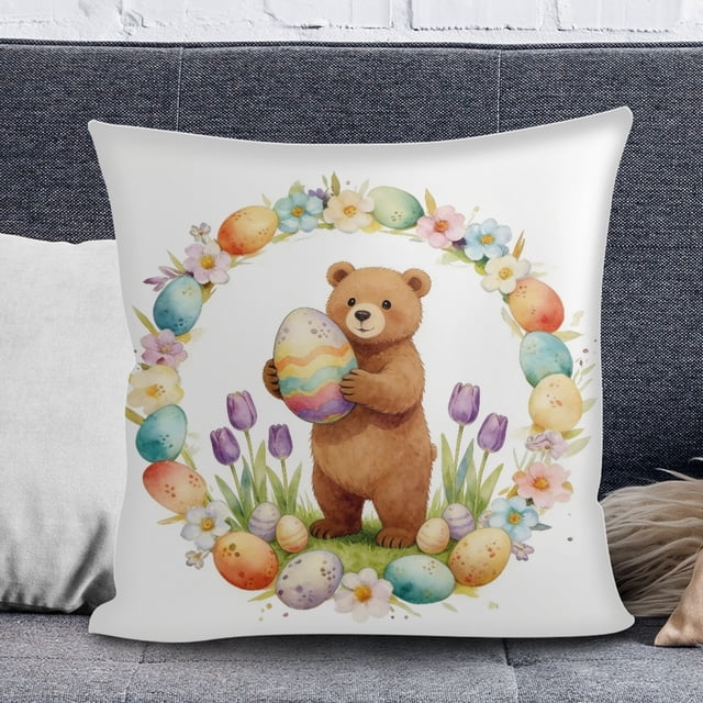 Outdoor Holiday Decorations Easter Themed Pillowcase 44X44 Cm (Insert Not Included) for Drawing and Holiday Decoration
