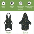 thumbnail image 5 of Goofa Golden line fox Pattern Small Dog Sweater Hoodies Pet Grey Hooded Soft Fleece Sweatshirts with Pocket Fall Winter Puppy Cat Sweaters Warm Clothes-Small, 5 of 8