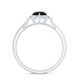 thumbnail image 2 of Rosec Jewels Vintage Inspired Ring for Women, Black Opal Ring with Diamond - AAA Quality, 14K White Gold, US 8.50, 2 of 9