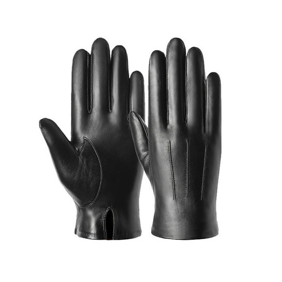 jovati Mens Gloves Winter Leather Mens Leather Gloves Black Driving Leather Gloves Winter Warm Gloves