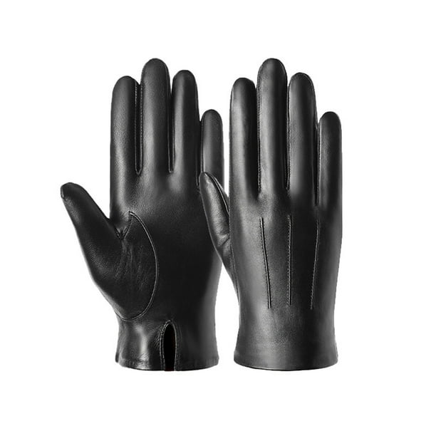 jovati Mens Gloves Winter Leather Mens Leather Gloves Black