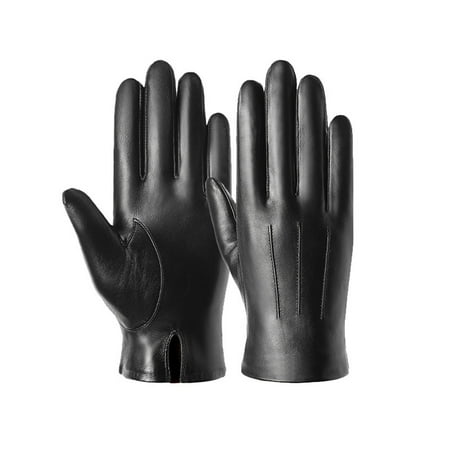 

Dadaria Gloves for Women Men Leather Gloves Black Driving Leather Gloves Winter Warm Gloves Black XXL Men