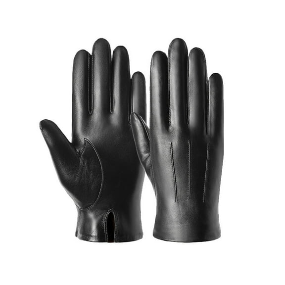 Penkiiy Winter Gloves for Men Men's Leather Gloves Black Driving Leather Gloves Winter Warm Gloves Black Gloves