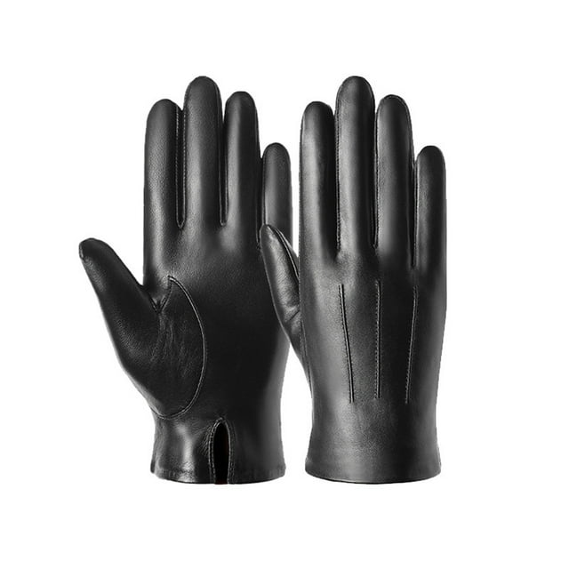 XZNGL Mens Gloves Winter Leather Mens Leather Gloves Black Driving Leather Gloves Winter Warm Gloves Mens Leather Gloves Winter Mens Driving Gloves Winter Mens Winter Gloves Warm