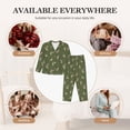 thumbnail image 7 of Honeii Birds Wild Ducks Print Women's Pajama Sets Long Sleeve Button Down Sleepwear Nightwear Soft Pjs Lounge Sets 2PCS-XX-Large, 7 of 7